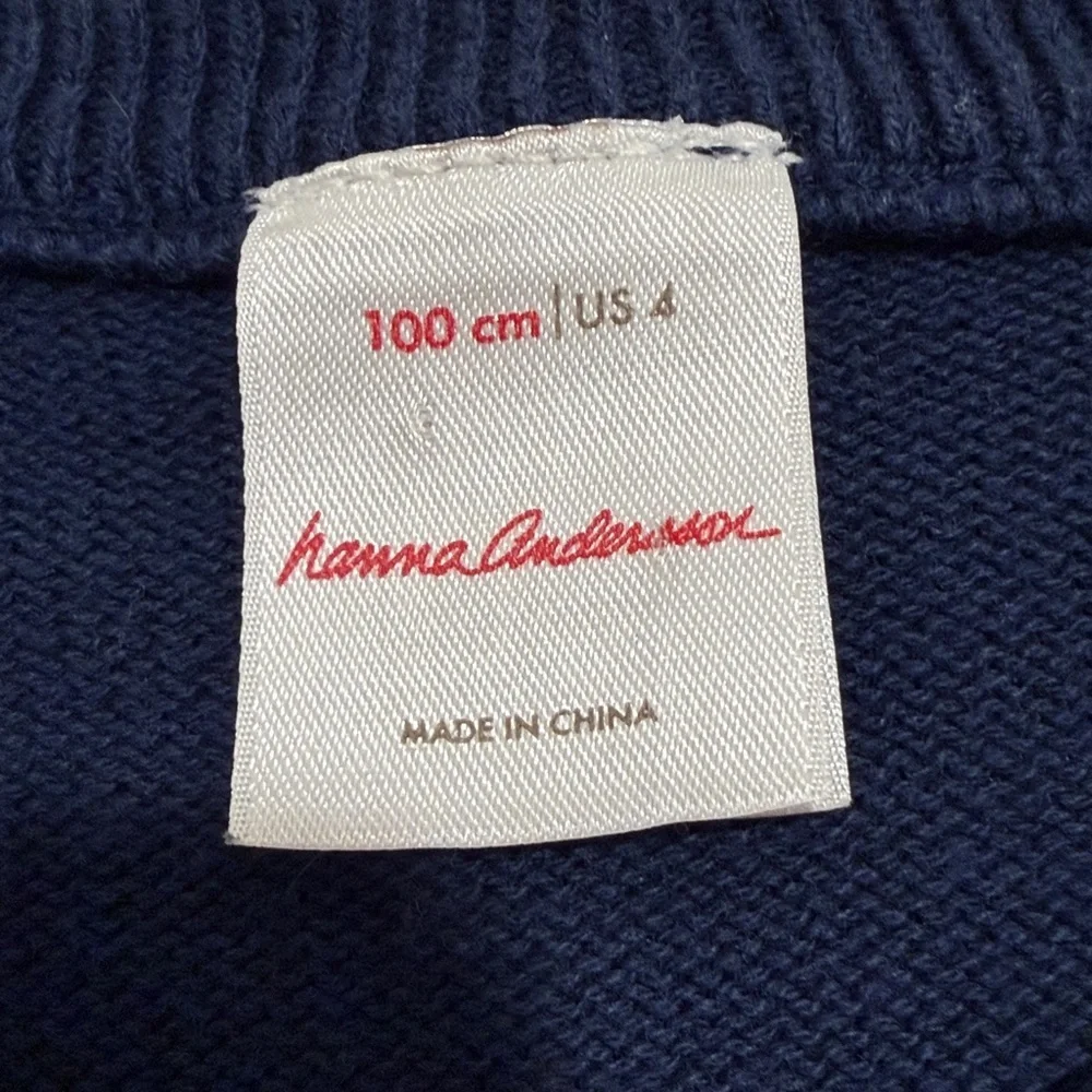 Hannah Anderson navy blue girls cardigan sweater in size 4. Very good condition.